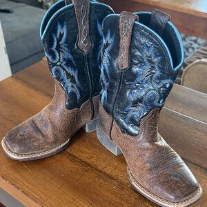 Ariat Kids Brown and Blue Boots